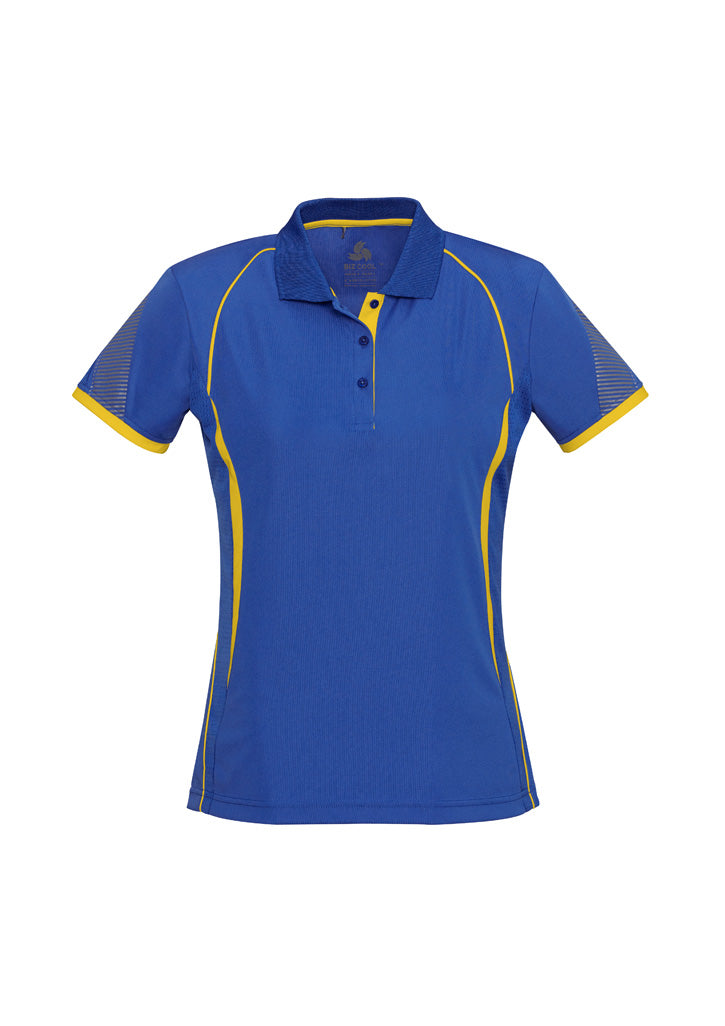 Womens Razor Short Sleeve Polo - Royal/Gold