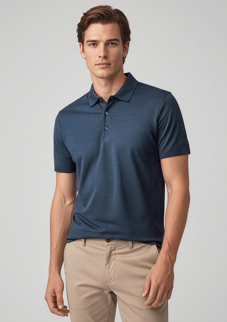 Mens Orbit Short Sleeve Polo - Navy