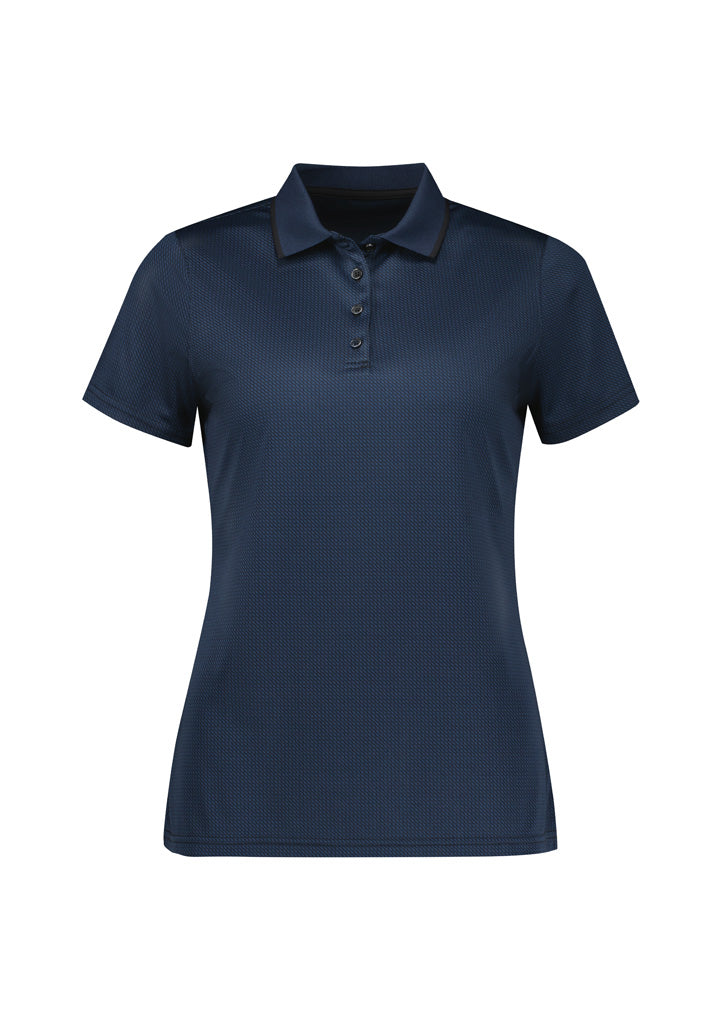 Womens Echo Short Sleeve Polo - Carbon Blue