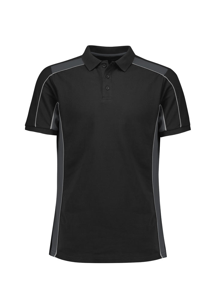 Unisex Grid Short Sleeve Polo - back