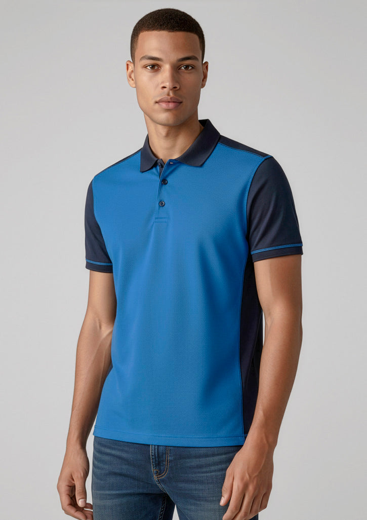Mens Dart Short Sleeve Polo - Navy/Royal