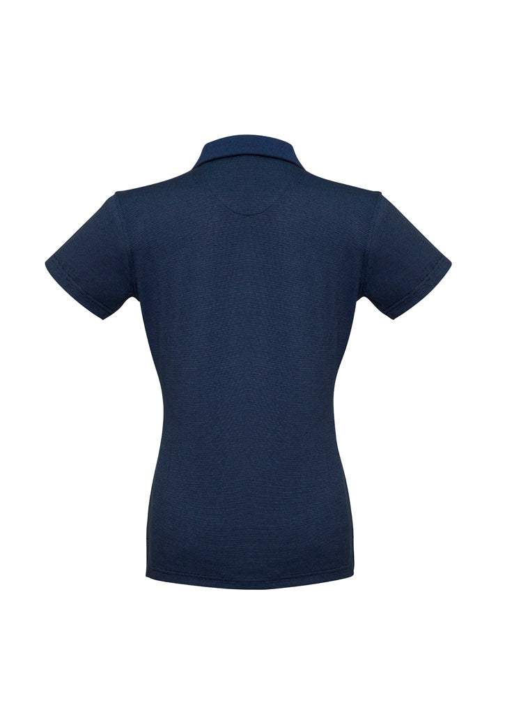 Womens Shadow Short Sleeve Polo - back