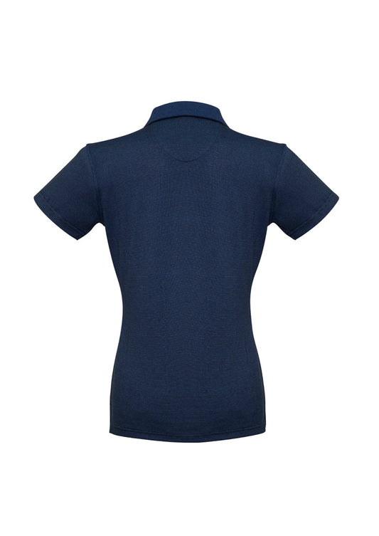 Womens Shadow Short Sleeve Polo - back