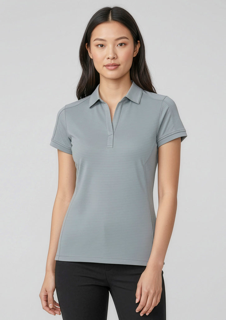 Womens Profile Short Sleeve Polo - Silver