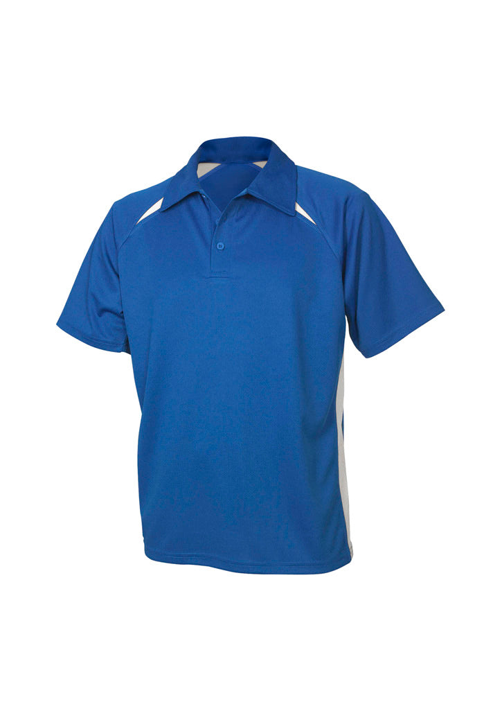 Kids Splice Short Sleeve Polo - Royal/White