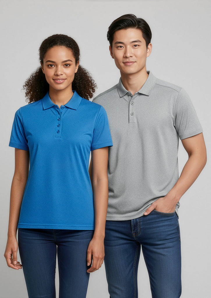 Womens Aero Short Sleeve Polo - Cyan