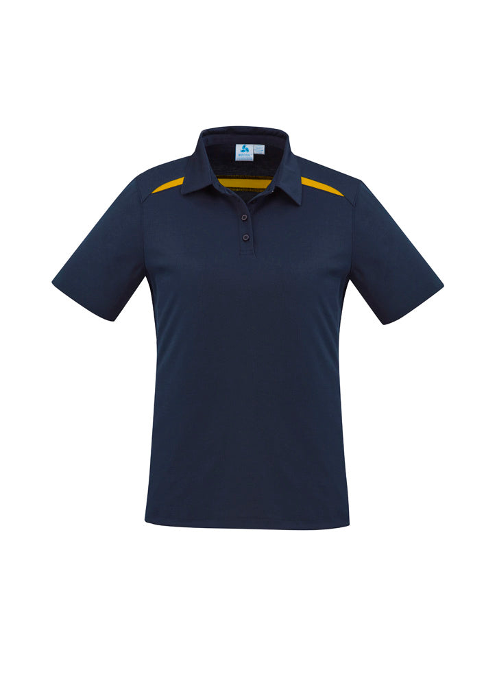 Womens Sonar Short Sleeve Polo - Navy/Gold