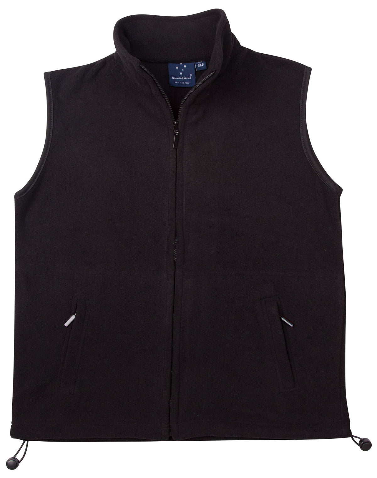 Unisex Polar Fleece Vest. - Black.Black
