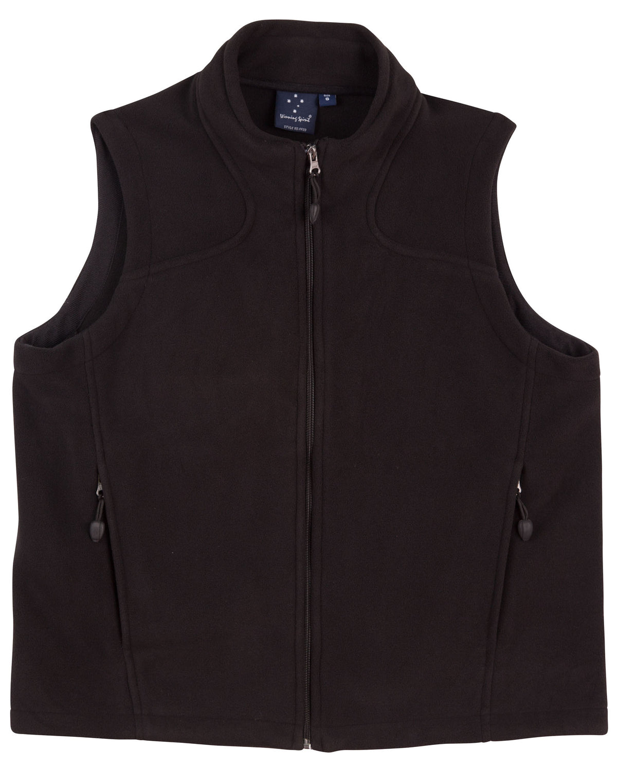 Kids' bonded polar fleece vest - Black