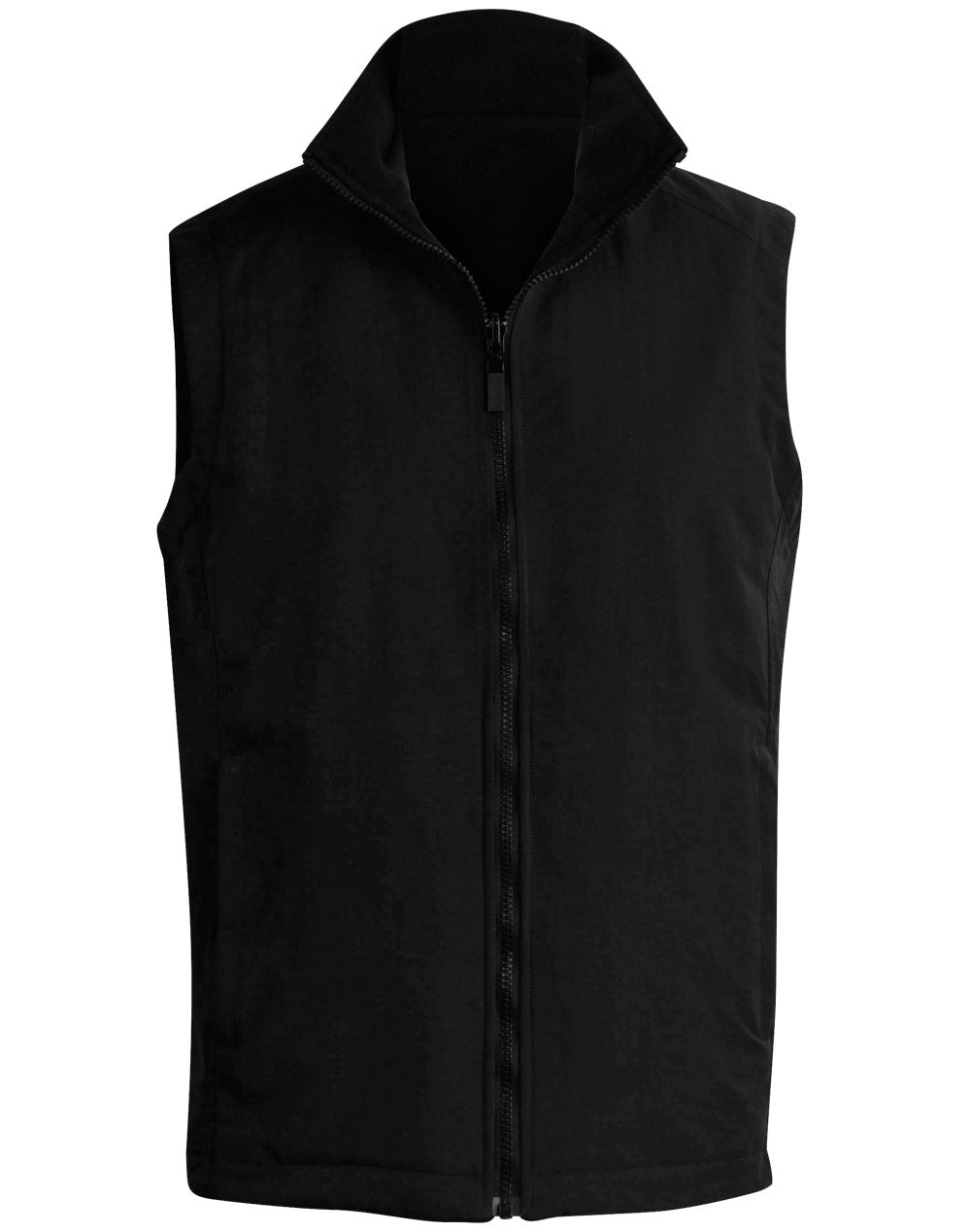 Unisex Reversible Vest - Black.Black