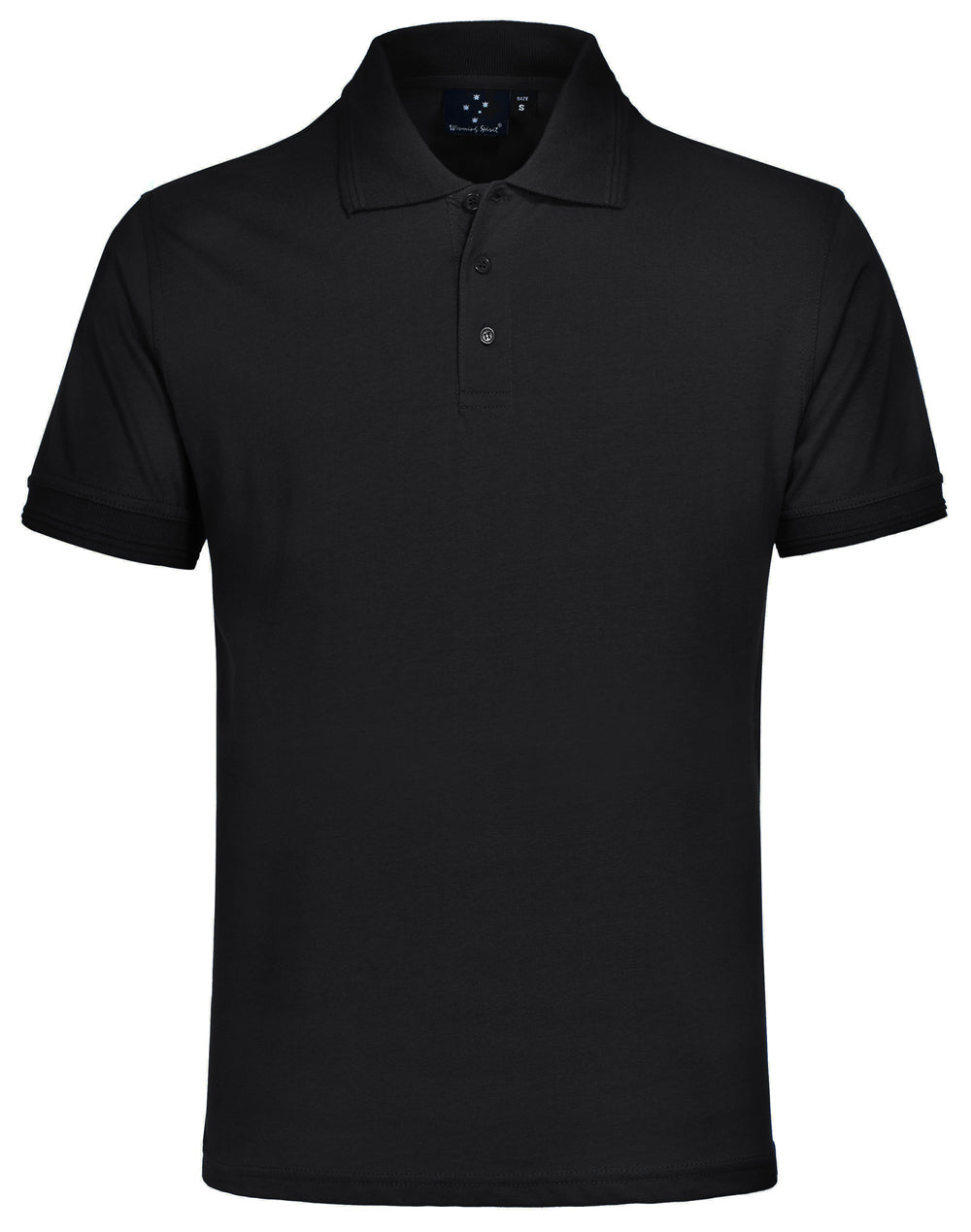 unisex cotton jersey polo - Black.Black