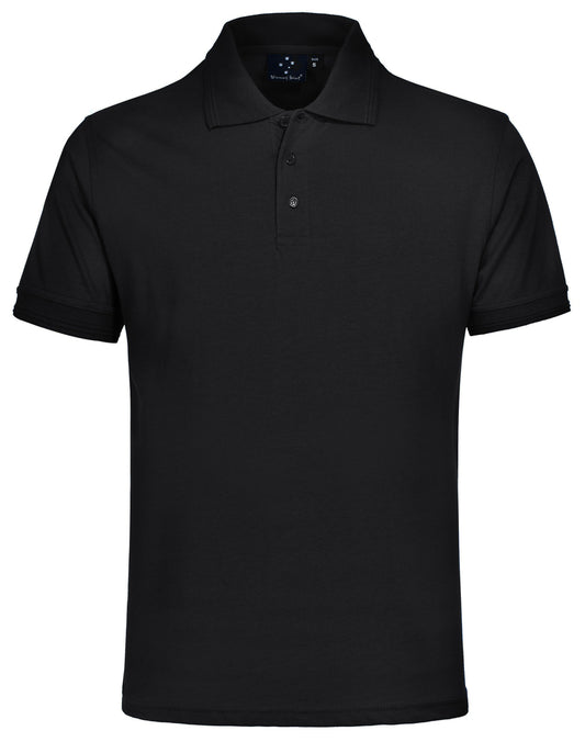 unisex cotton jersey polo - Black.Black