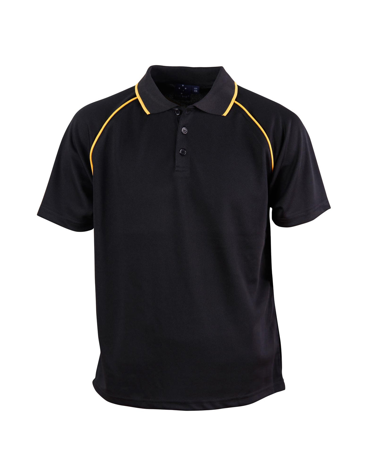 Kid's Cooldry raglan S/S - Black.Gold