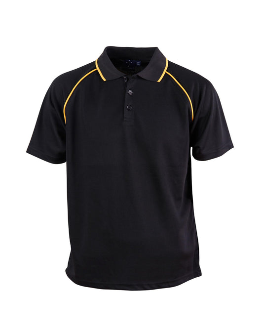 Kid's Cooldry raglan S/S - Black.Gold