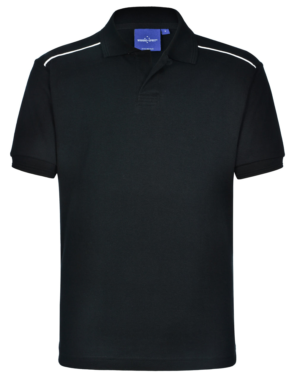 Men's pure cotton contrast piping - Black.White