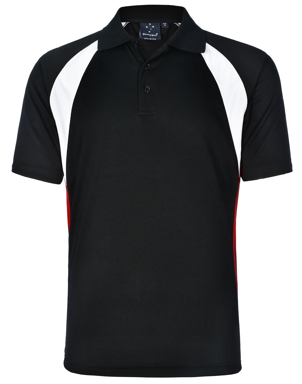 Men's Cooldry Tri-colours - Black.White.Red