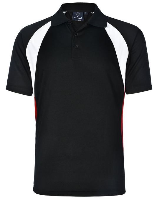 Men's Cooldry Tri-colours - Black.White.Red