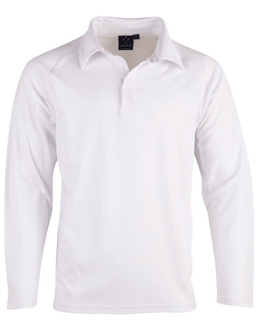 Kid's L/S Truedry mesh knit cricket - White