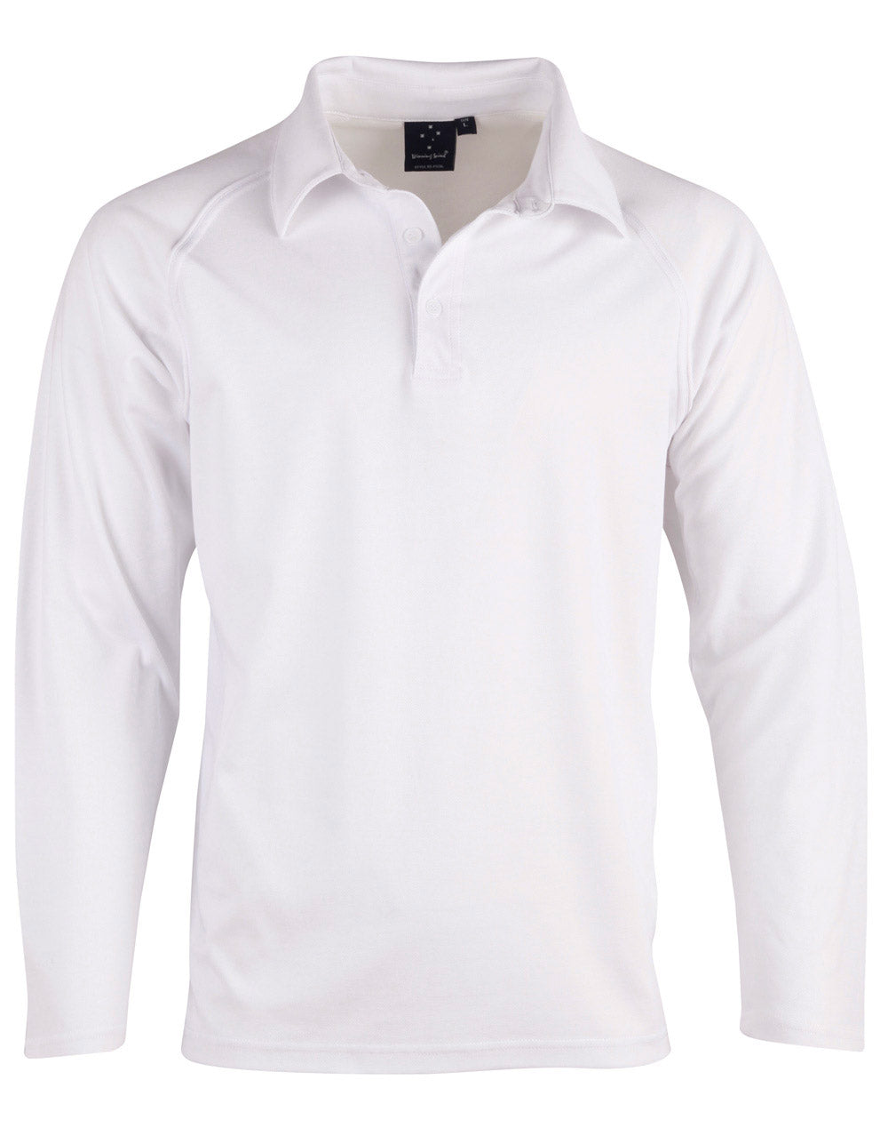 mens truedry cricket polo - White