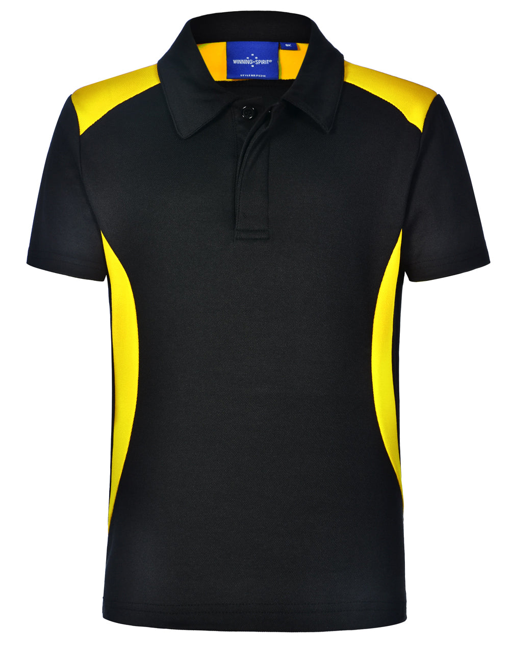Chidren's Truedry contrast polo - Black.Gold