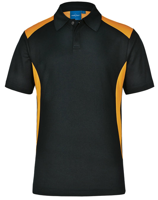 Men's Truedry contrast polo - Black.Gold