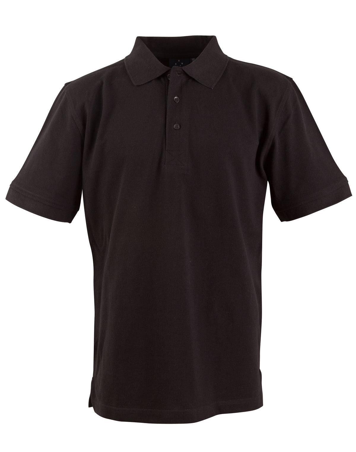 mens S/S pique polo - Black