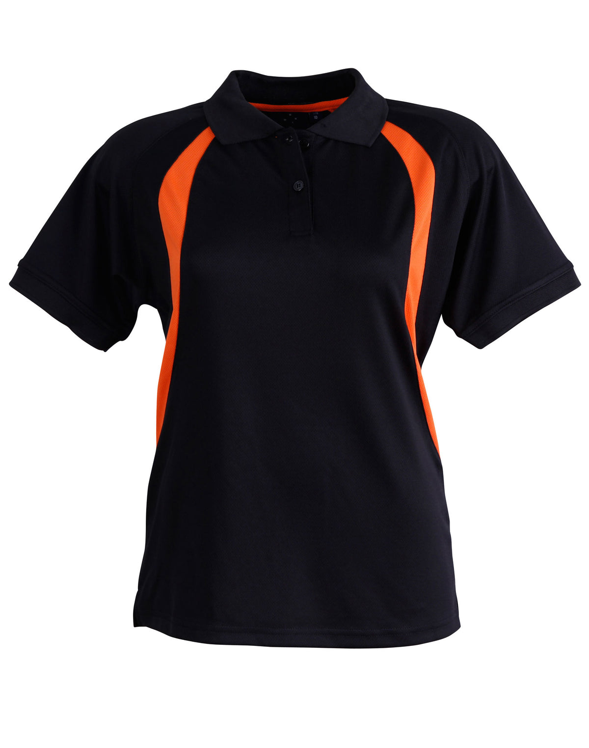 Ladies' CoolDry Soft Mesh Polo - Black.Orange