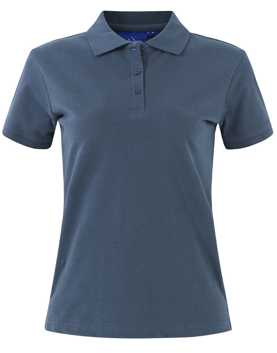 ladies cotton stretch polo