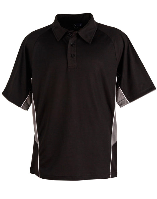 Men's Tri-colour S/L - Black.White.Grey