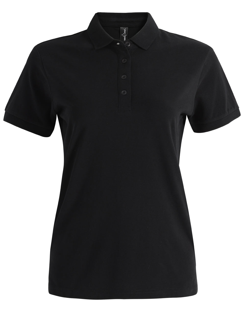 Ladies Ultrafine Cotton Pique Polo - Black