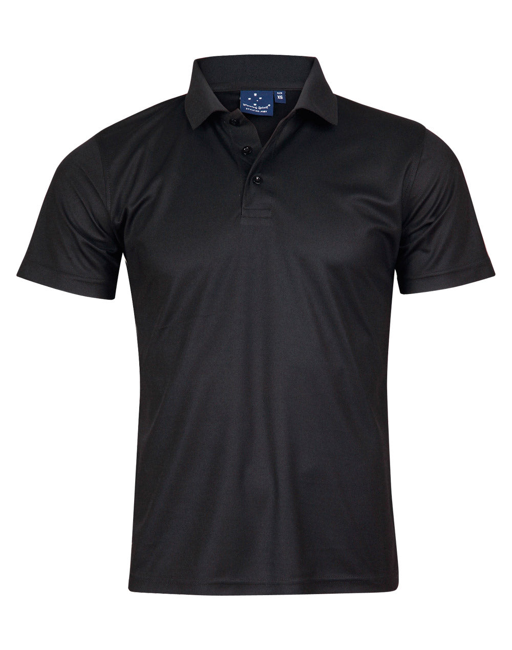 Men's Cooldry Pique Soild Colour S/S Polo - Black