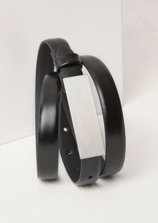 Womens Leather Belt - Black