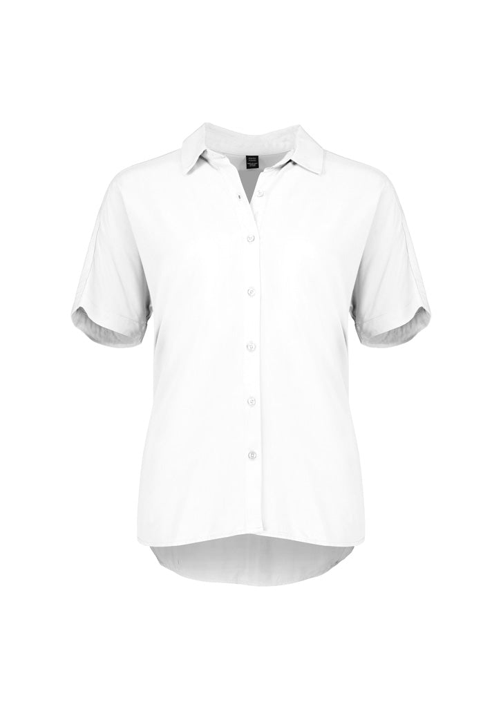 Womens Dahlia Short Sleeve Blouse - White