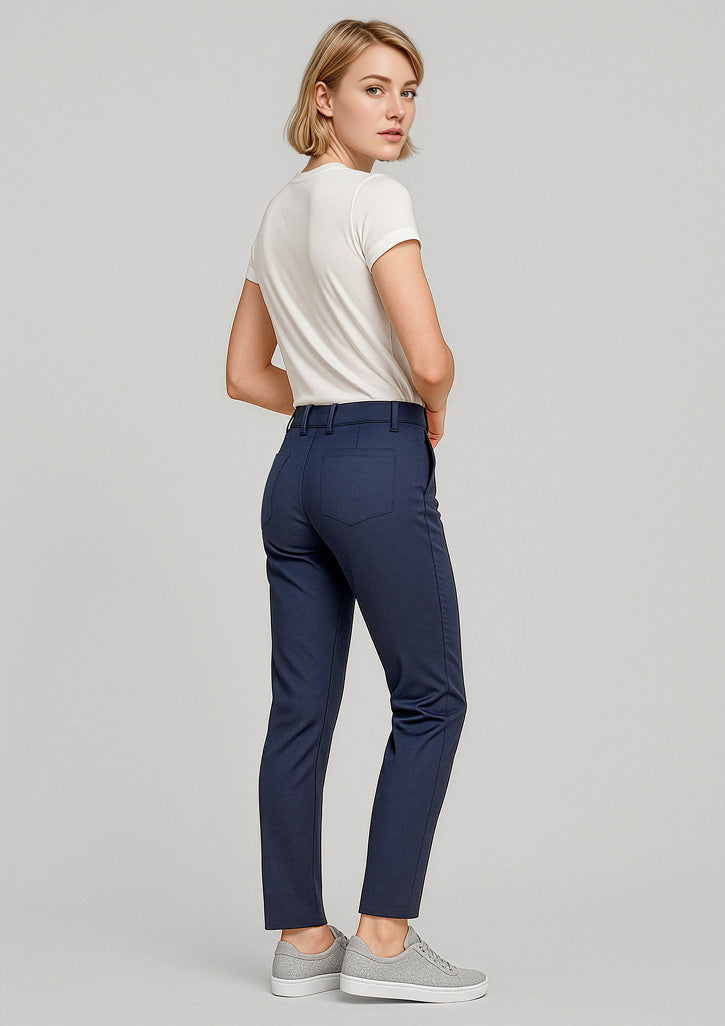 Womens Slim Leg Stretch Chino Pant - Navy
