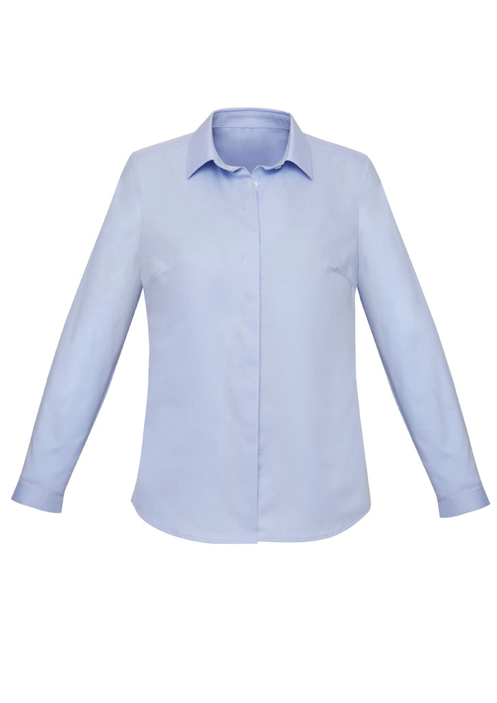 Womens Charlie Long Sleeve Shirt - Blue Chambray