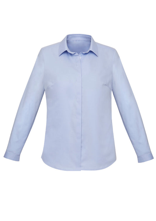 Womens Charlie Long Sleeve Shirt - Blue Chambray