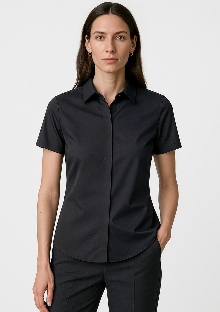 Womens Charlie Short Sleeve Shirt - Black