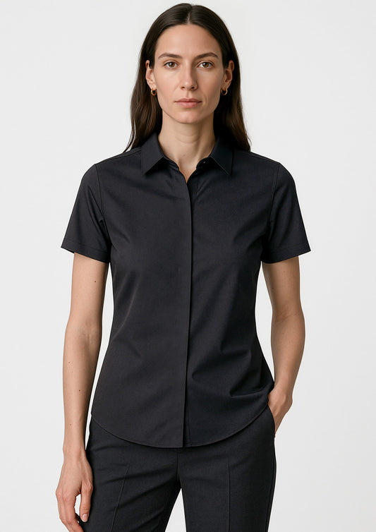 Womens Charlie Short Sleeve Shirt - Black