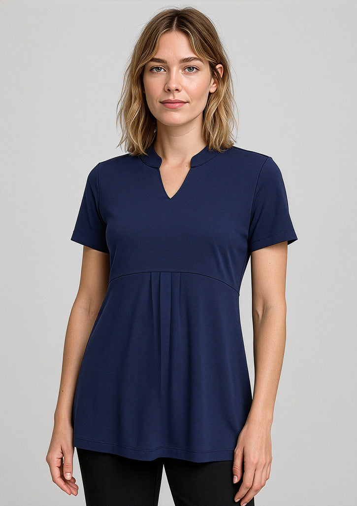 Womens Mali Stretch Tunic T-Top - Navy