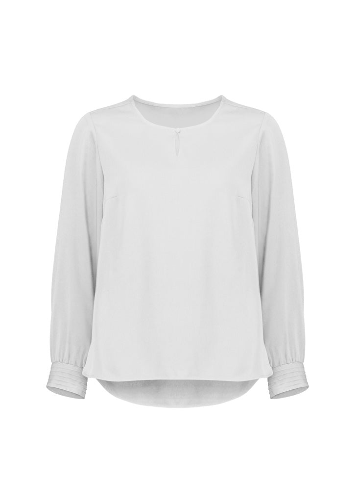 Womens Evelyn Long Sleeve Blouse - Ivory