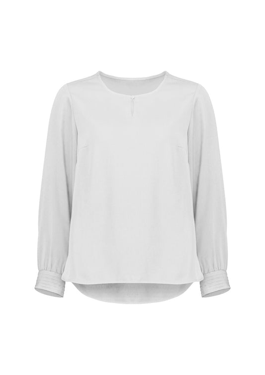 Womens Evelyn Long Sleeve Blouse - Ivory