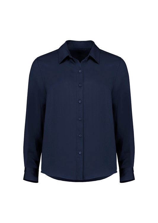 Womens Evelyn Long Sleeve Shirt - Navy