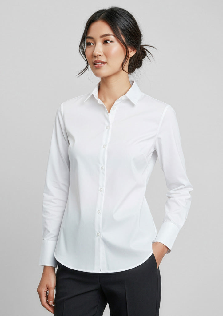 Womens Camden Long Sleeve Shirt - White