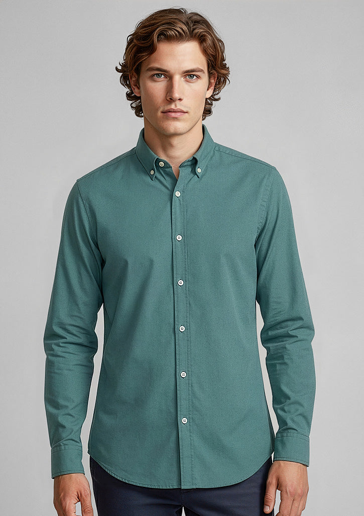 Mens Memphis Long Sleeve Shirt - Jasper Green