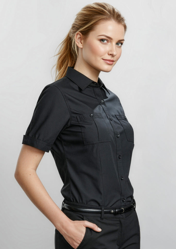 Womens Bondi Short Sleeve Shirt - Black