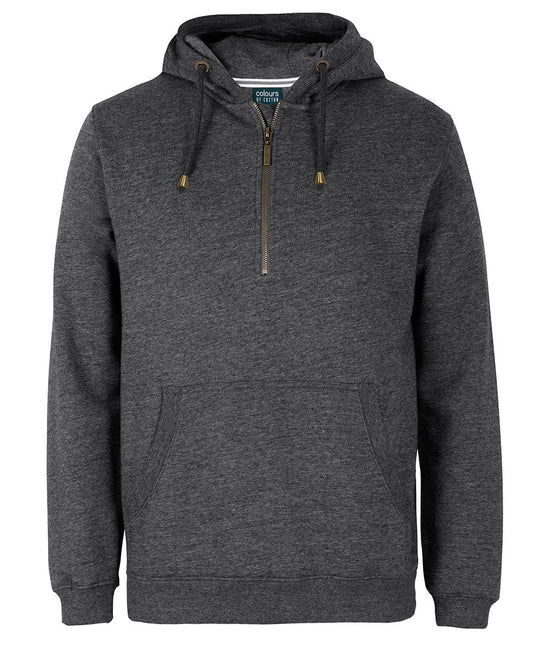 C of C BRASS 1/2 ZIP HOODIE GRAPHITE MARLE