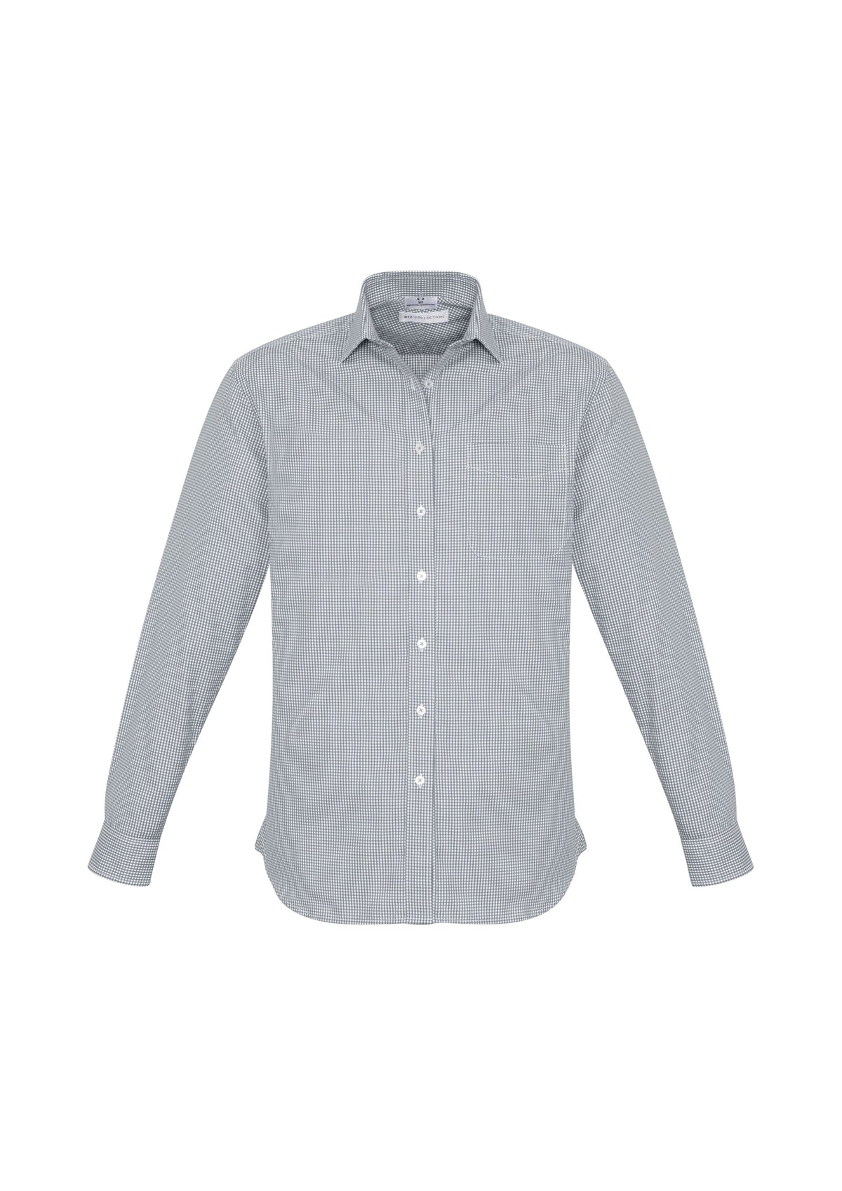 Mens Ellison Long Sleeve Shirt - Silver