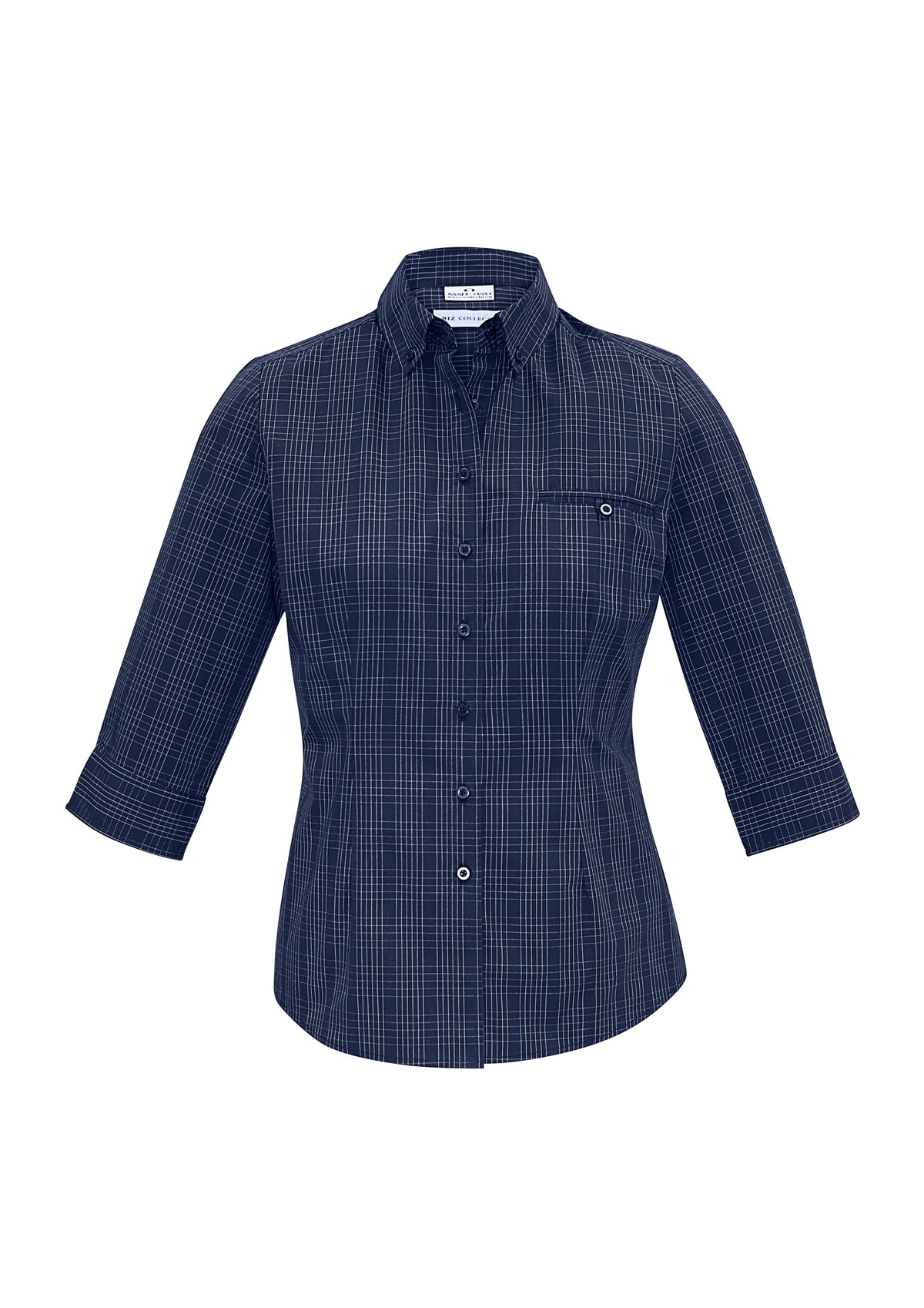 Womens Harper 3/4 Sleeve Shirt - Ink/Silver