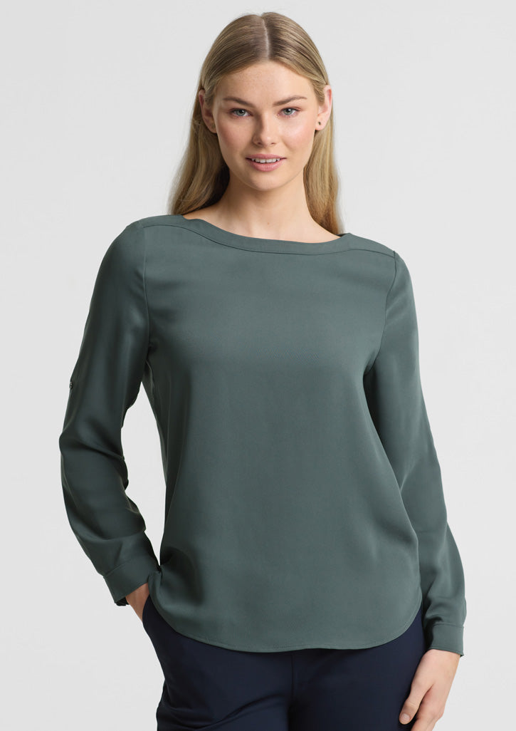 Womens Madison Boatneck Top - Seafoam