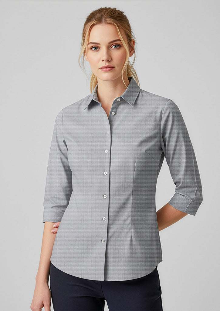 Womens Jagger 3/4 Sleeve Shirt - Silver